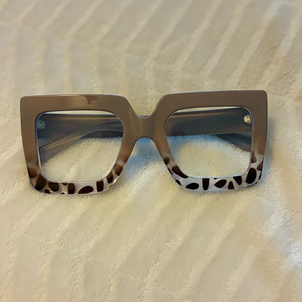 Bold Brown Oversized Square Glasses